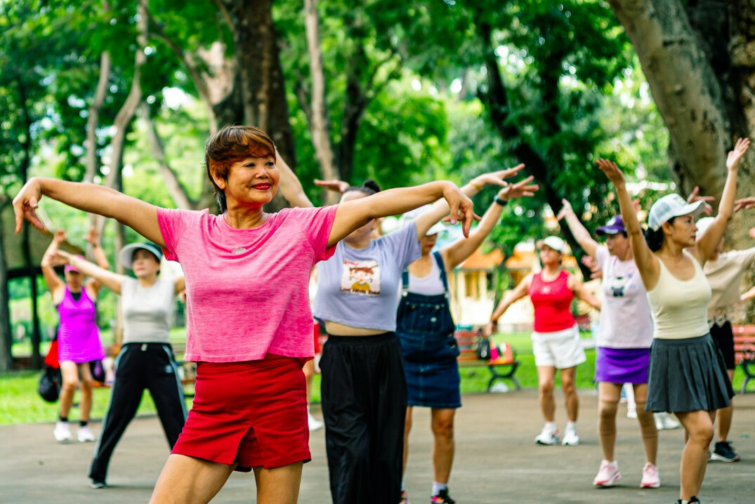 senior doing gentle exercise
